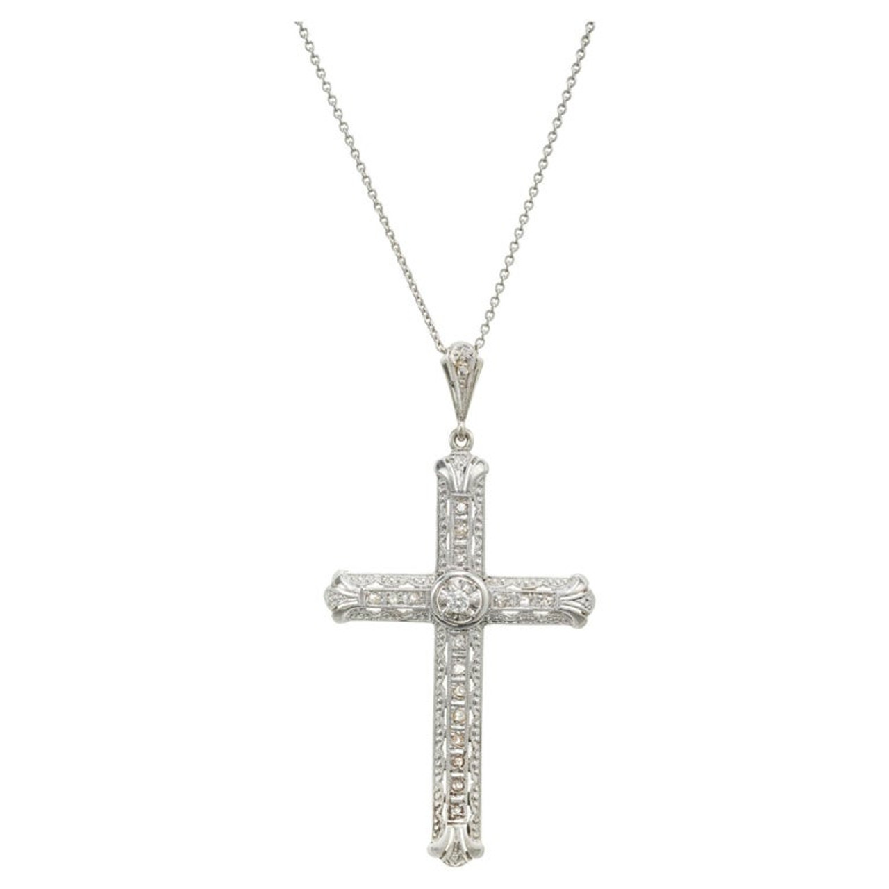 18ct Gold Freshwater Pearl Cross Necklace – John Ross Jewellers